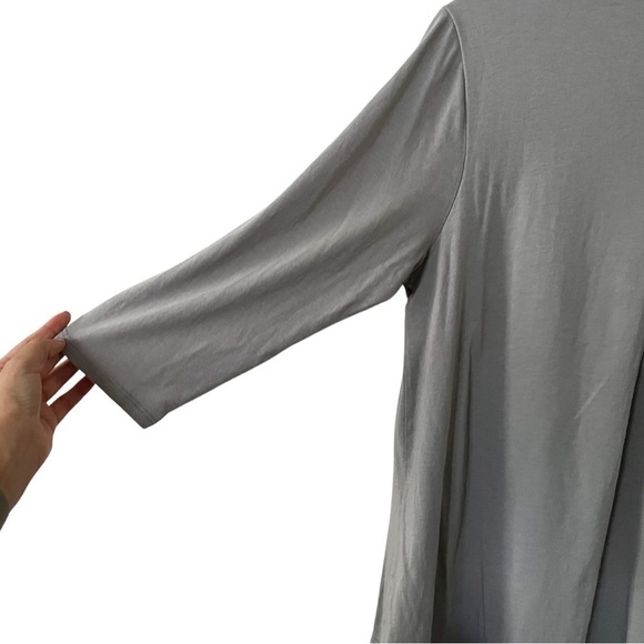 J JILL Pure Elliptical Layered Top Light Gray Large - Picture 4 of 7